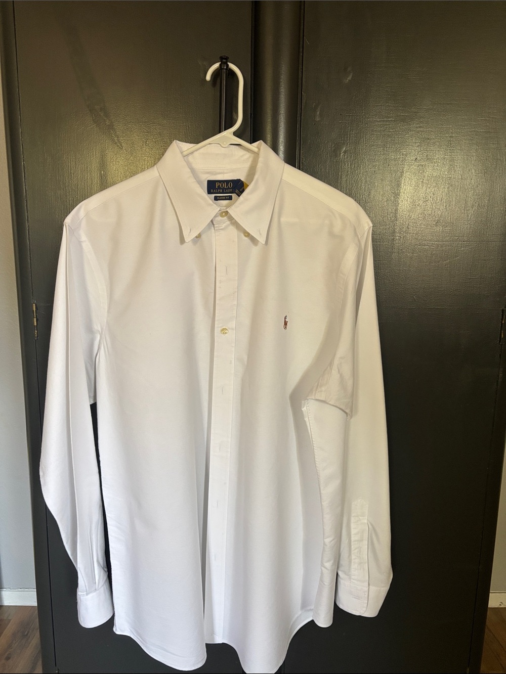 Polo by Ralph Lauren White Men's Classic Button-Down Dress Shirt